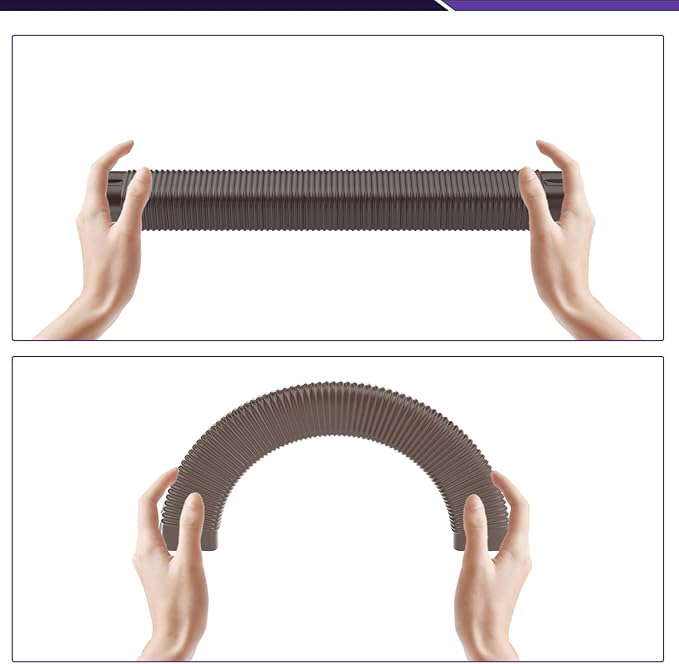 3" Width x 1.6 Ft Flexible Duct, PE Material, Mini Split Line Set Cover Part, Air Conditioner Accessories for Mini Split Air Conditioners and Central AC, Brown