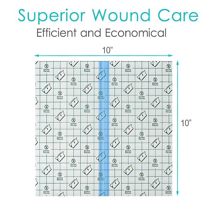 Waterproof Dialysis Catheter Shower Cover Large Coverage Shields for Peritoneal Dialysis Port Accessories PD Chest Catheter Central PICC Line Feeding Tube 10"x10"(Pack of 25)