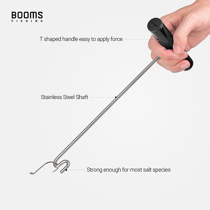 Booms Fishing R08 Fishing Hook Remover Tools Saltwater Dehooker Shark Hook Remover 10 inches