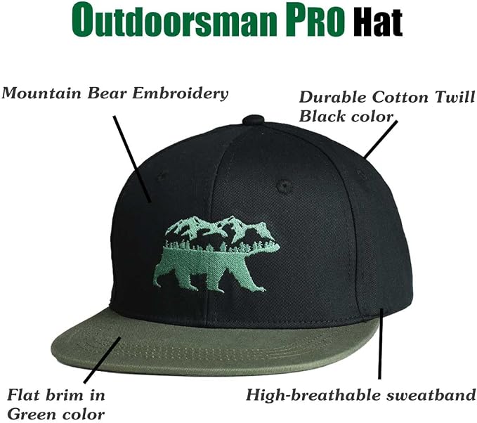 EDTREK Elite Youth Country Hat for Big Kids - Boys Snapback Hat with Flat Brim