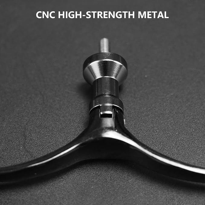 Fishing Reel Handle Grip Double Single Rocker Arm Screw-in Handle Grips Fishing Rod Power Handle for Baitcasting Reel Aluminum Ergonomic