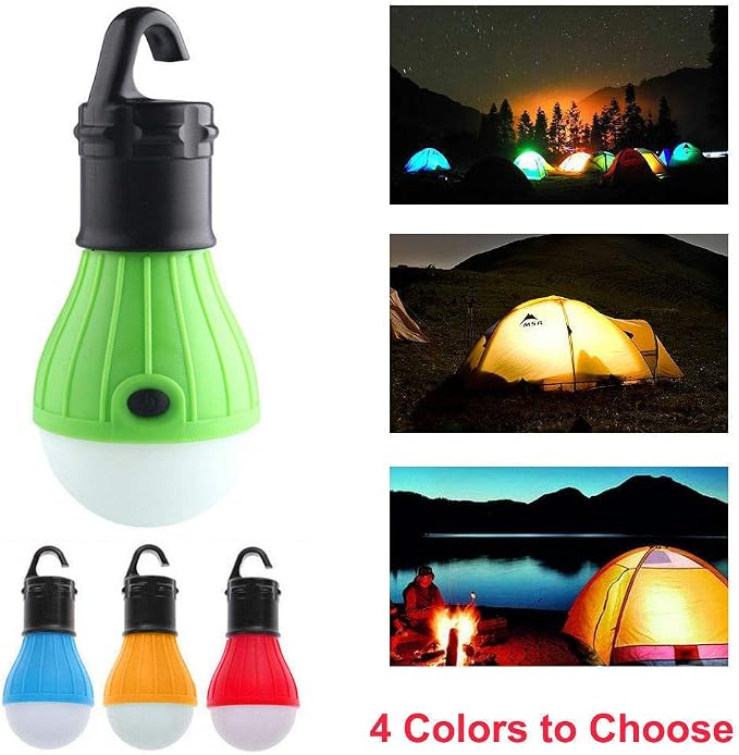 3LED Fishing Light Outdoor Camping Light Emergency Light Portable Camping Light Fishing Camping Light Lamp Hanging Bulb Tent led Light (Green)