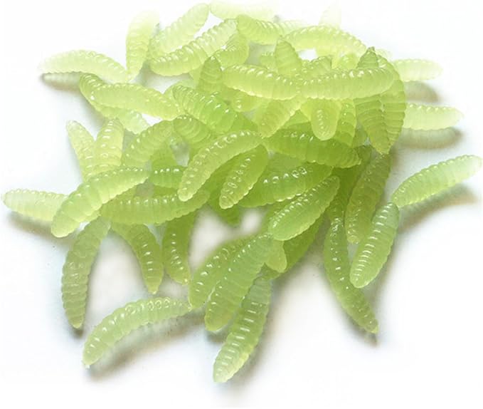 50Pcs Soft Fishing Lures Earthworms Baits Maggot Smell Silicone Artificial Tackle Accessories Earthworms
