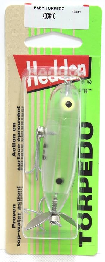 Heddon Torpedo Prop-Bait Topwater Fishing Lure with Spinner Action