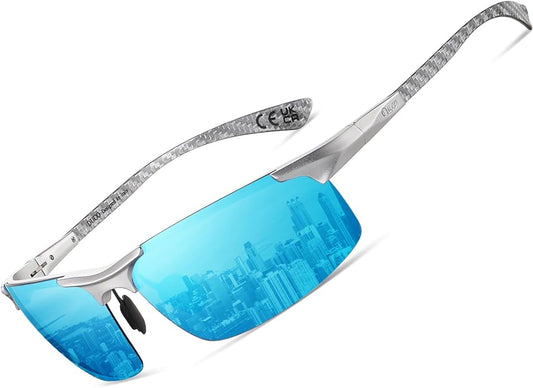 DUCO Polarized Sunglasses Mens Ultralight Carbon Fiber Sun Glasses for Men Driving Sports Fishing UV400 Protection DC8277