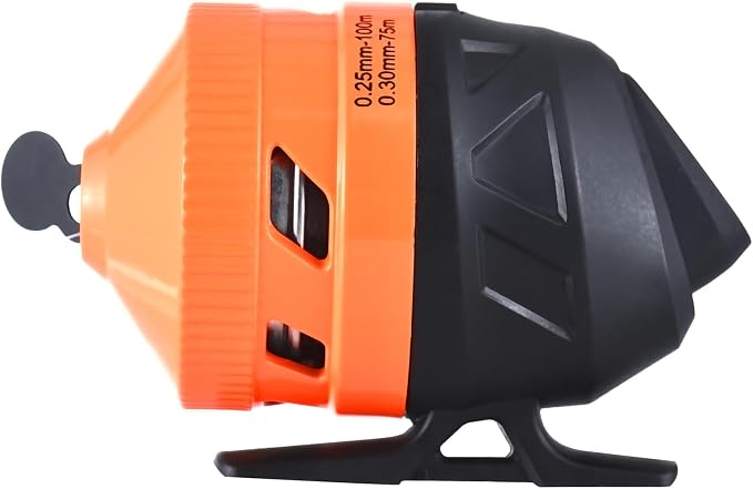 Spincast Fishing Reel, Right Hand Retrieve, Easy to Use Push Button Casting Design for Both Beginners and Kids