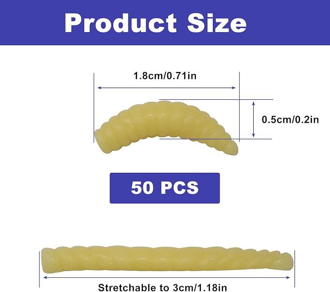 Silicone Soft Maggot Worms Baits