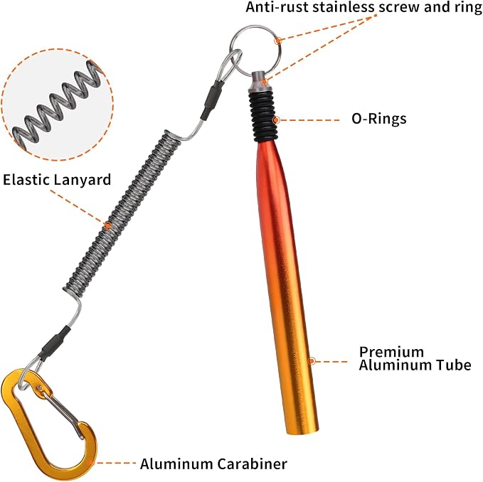 TRUSCEND Gradient Fishing Wacky Rig Tool with Silicone O Rings 210Pcs for 3"-4" and 5"-7" Fishing Worm Lures, Ultra-Smooth Downriggers Tube for Easy Installation and Great Protection of Stick Bait N1