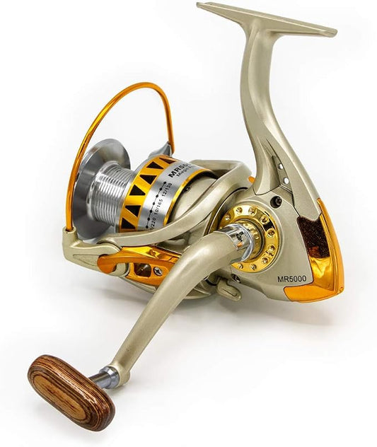 Rite Angler Fishing Reel Smooth Lightweight w/Collapsible Handle Spinning Reel
