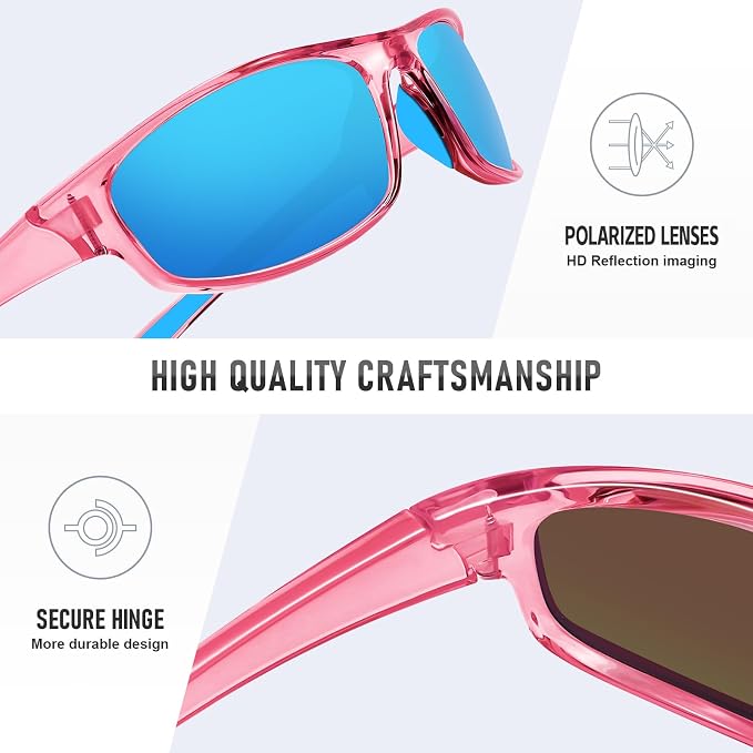 Sports Polarized Sunglasses for Men Women Wrap Around Sun Glasses Fishing Cycling Driving Running UV Protection