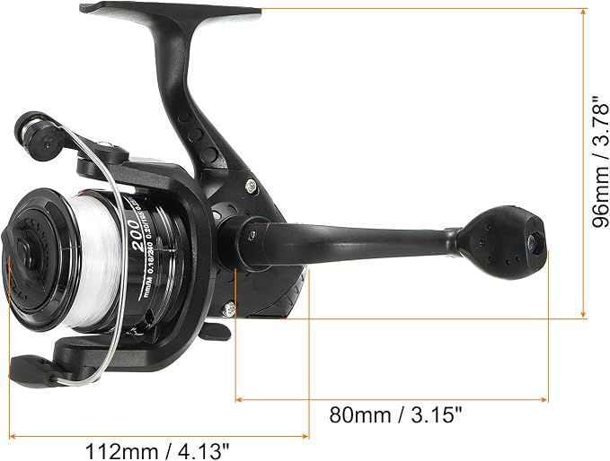 PATIKIL Fishing Reel Left/Right Interchangeable Handle with Fishing Lines