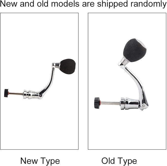 Keenso Spinning Handle Nonslip 2 Reel Replacement Handle Metal Fishing Reel Replacement Parts