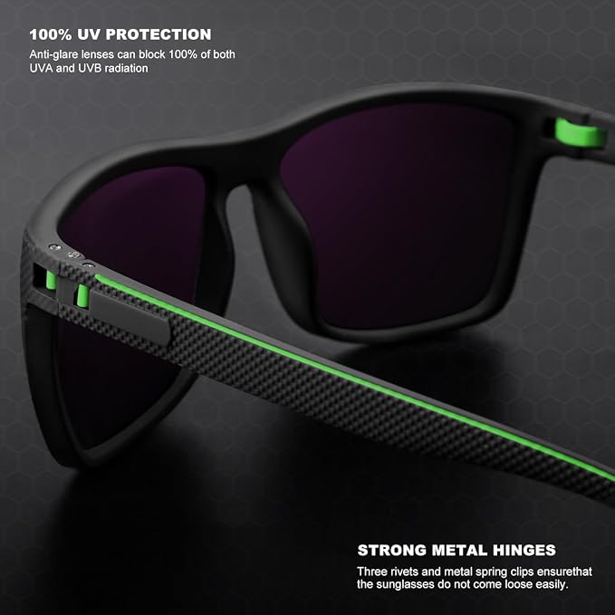 Polarized Sunglasses for Men, UV Protection Lightweight Sun Glasses for Driving Fishing Golf