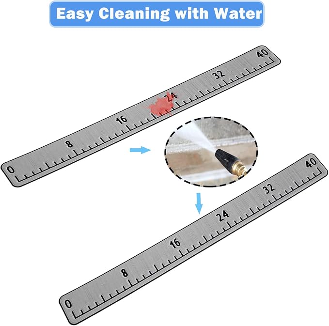 Fish Ruler for Boat 40in EVA Foam Fish Measuring Ruler with Self-Adhesive Backing for Fishing Kayaks Accessories, Waterproof Fish Measurement Sticker Tool for Fish Boat 40"