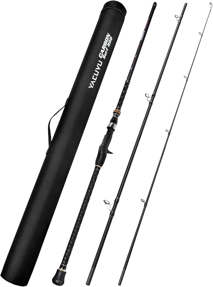 PROBEROS Surf Fishing Rod - Casting Spinning Fishing Rods with Tube(Case) 3 Piece 9'/10'/11'/12' Carbon Saltwater Travel Surf Spinning Rods