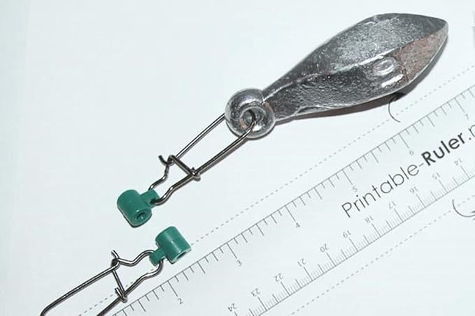 Fishing Line Sinker Slide with Duo Lock Snap Heavy Duty Sinker Size