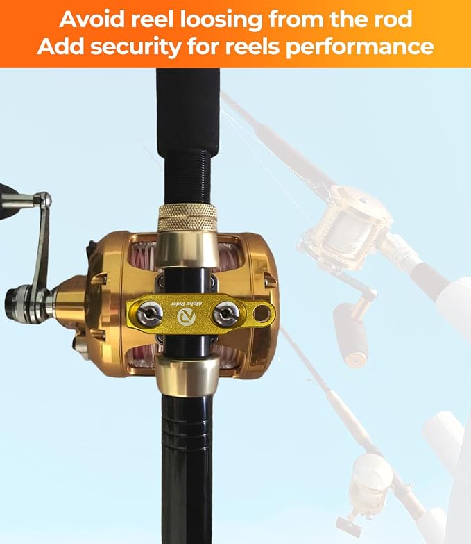 Fishing Reel Rod Clamp Fishing Reels Parts for Penn 20 30 50 70 International V VI Series Reel Rod Clamp Mount Anodized Aluminum Alloy (No Bolts or Screws)