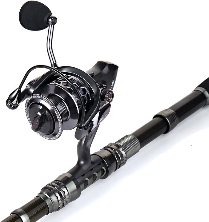 Sougayilang Telescopic Fishing Rod Reel Combos with Carbon Fiber Fishing Pole Spinning Reels and Fishing Accessories