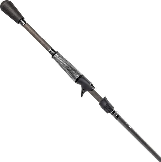 Lew's TP2 Casting Fishing Rod, Worm/jig Model, 7-Foot 2-Inch, 1-Piece HM45 Graphite Rod with Heavy Power and Fast Action, Winn Dri-Tac Split-Grip, SoftTouch Reel Seat, Black/Gray