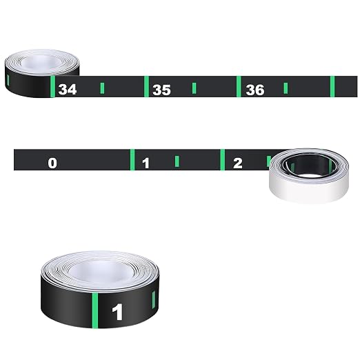 Affrolling 2 Pcs 36 Inch Fish Measuring Tape Stickers Waterproof Transparent Vinyl Fish Measuring Decal Adhesive Boat Ruler Clear Boat Accessories (Black)