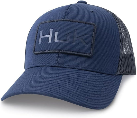 HUK Men's Mesh Trucker Snapback Hat | Anti-Glare Fishing Hat