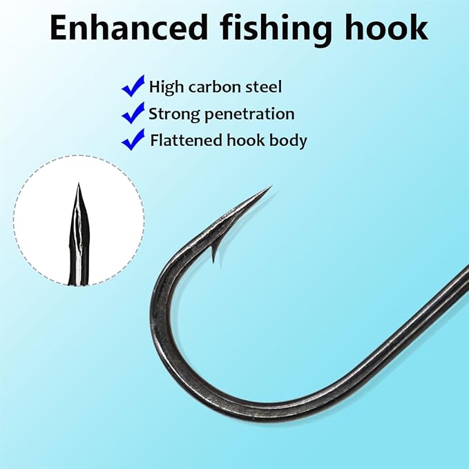 50 Pack Ned Rig Jig Hook Kits, Jig Heads for Soft Lures, Standard Fishing Jig Hooks, 3/8oz 1/8oz 1/6oz 1/4oz