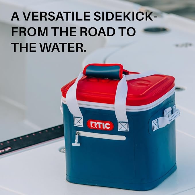 RTIC Ultra-Tough Soft Cooler 50 Can, Insulated Bag Portable Ice Chest Box for Lunch, Beach, Drink, Beverage, Travel, Camping, Picnic, Car, Trips, Floating Cooler Leak-Proof with Zipper