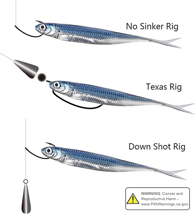 QualyQualy Soft Swimbait Fishing Lures 5PCS 6PCS Jerk Shad Minnow Drop Shot Lure Bass Bait Shad Lure Soft Jerkbait for Bass Trout Pike Walleye Crappie 2.95'' 3.93'' 4.72''