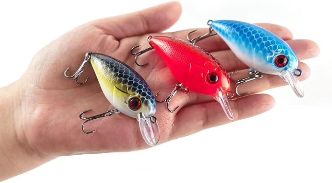 Fishing Lures Large Hard Bait Minnow VIB Lure with Treble Hook Life-Like Swimbait Fishing Bait Popper Crankbait Vibe Sinking Lure for Bass Trout Walleye Redfish