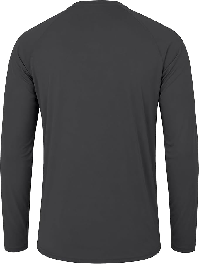 FISHEAL Men's Long Sleeve Fishing Shirts, UPF 50+ Camo Sun Protection Rash Guard, UV Shirt for Swimming Hunting Outdoor