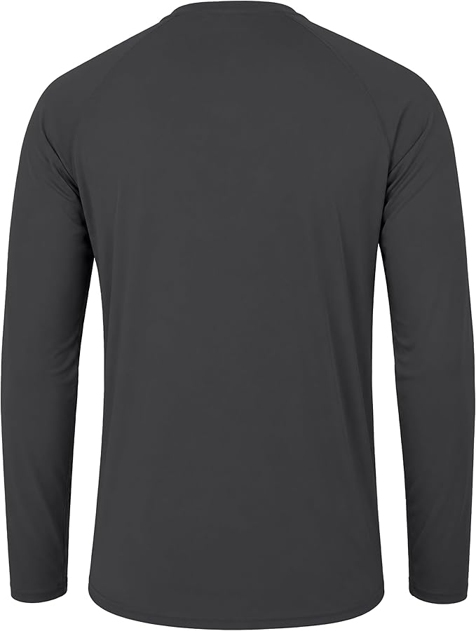 FISHEAL Men's Long Sleeve Fishing Shirts, UPF 50+ Camo Sun Protection Rash Guard, UV Shirt for Swimming Hunting Outdoor