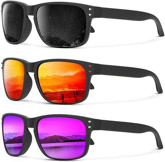 KALIYADI Polarized Sunglasses for Men and Women Vintage Style Sun Glasses for Fishing Running Driving with UV Protection