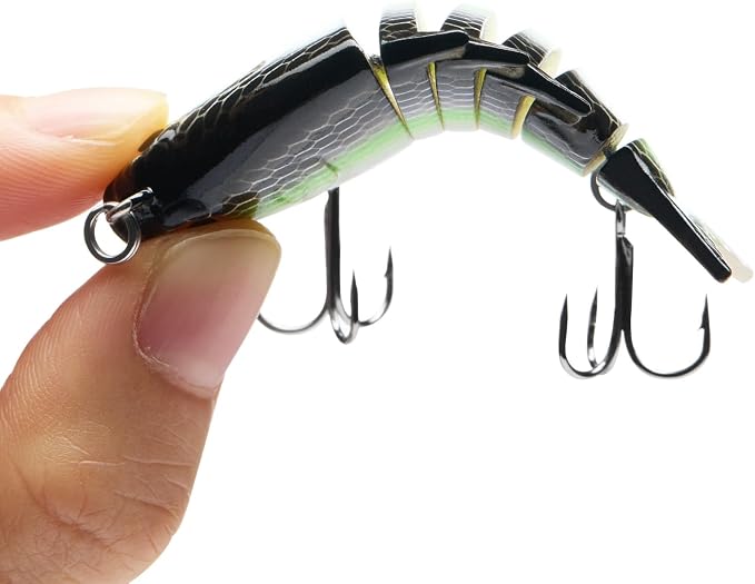 Bassdash SwimPanfish 0.34oz Hard Swimbaits Multi Jointed Topwater Trout Bass Fishing Crank Lure for Freshwater and Saltwater