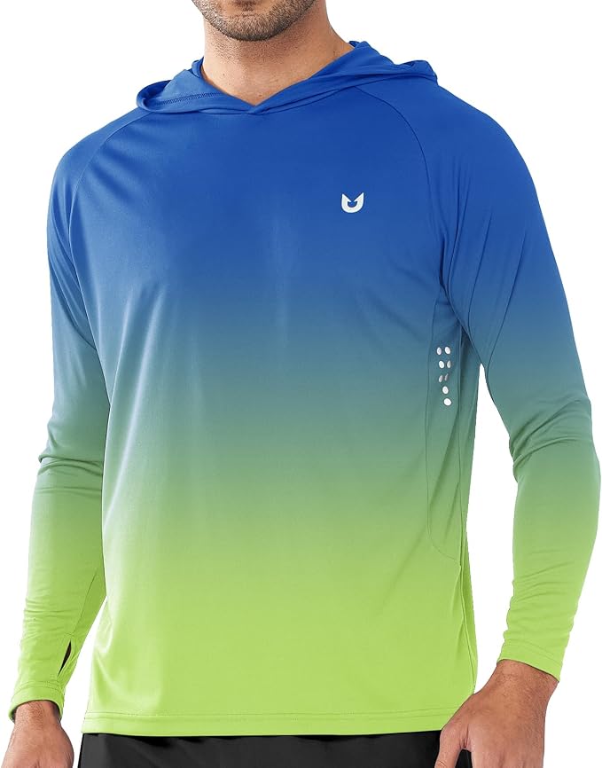NORTHYARD Men's UPF 50+ Rash Guard Hoodie Long Sleeve Sun Protection Shirt Fishing Swim Beach Hiking Quick Dry Lightweight