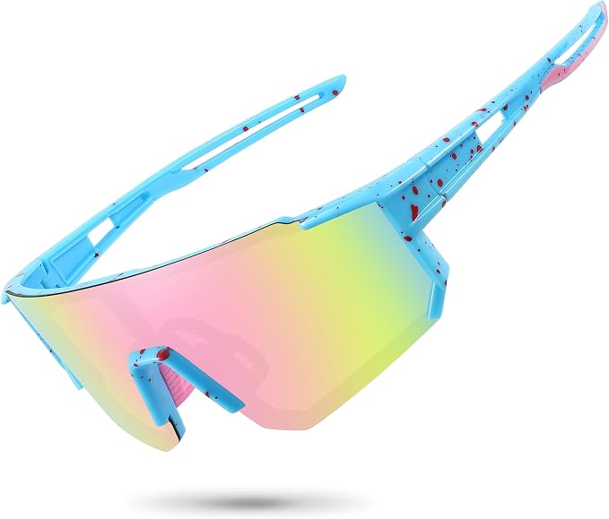 STORYCOAST Polarized Sports Sunglasses for Men Women,Driving Fishing Cycling Mountain Bike Sunglasses UV400 Protection