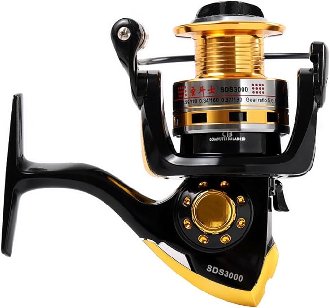 Diwa Spinning Fishing Reels for Saltwater Freshwater 1000 2000 3000 4000 5000 6000 Series Fishing Spool Left/Right Interchangeable Trout Carp Spinning Reel Light and Smooth