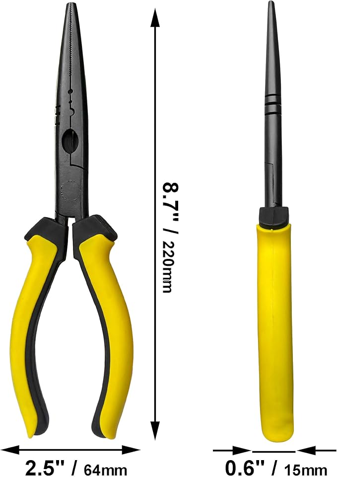 Hanpex-9 inch Fishing Pliers with Anti-rust Teflon coated, Freshwater/Saltwater Fishing Tools, Comfort Grip Handles Fishing Gear Idea for Fishing Trip