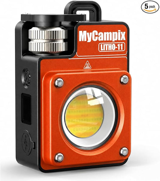 Portable Camping Light, 3500LM Adjustable LED Camping Lantern Rechargeable with 2.5-15H Runtime&Screen, Alloy Waterproof Camp Light for Power Outages, Emergency, Hurricane(Orange)