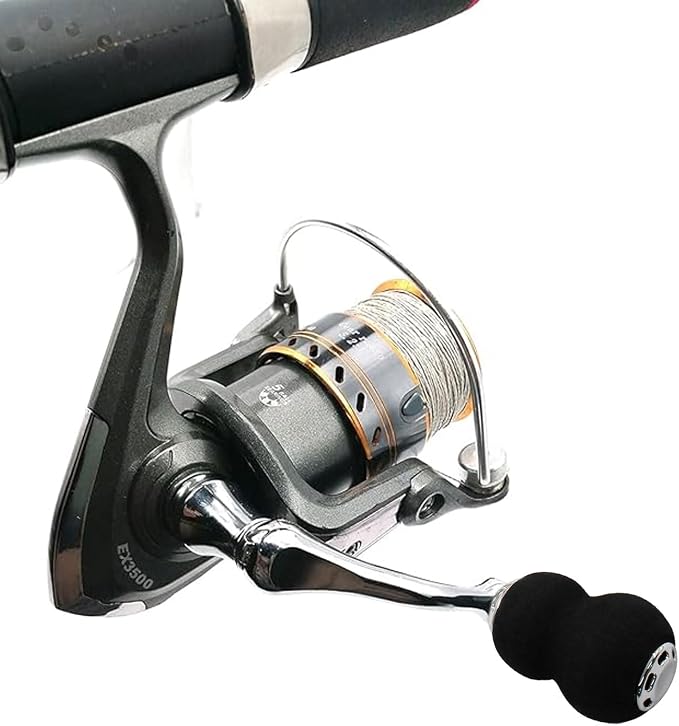 Jiozermi Fishing Spinning Reel Handle, Full Metal Reel Handle for Fishing Handle Replacement Parts, Suitable for Fishing Reel 1000-4000 Series