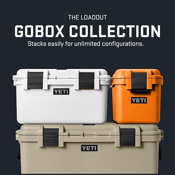 YETI LoadOut GoBox Collection, Divided Waterproof Cargo Case, Dry Box, Camera Case, Fishing Tackle Box
