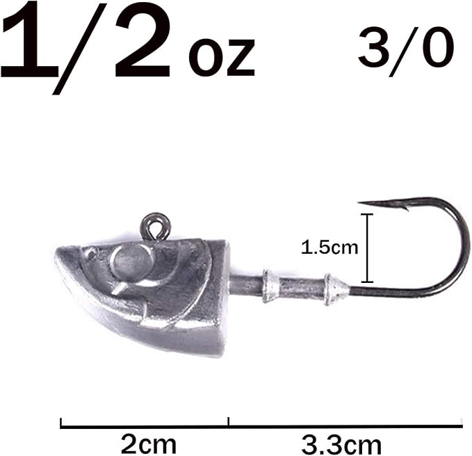 10Pcs Jig Heads Saltwater for Fishing Swimbait Saltwater Jig Heads Lures for Bass