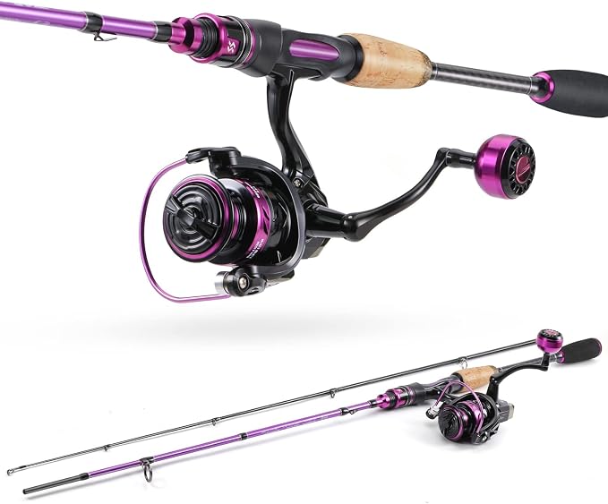 Sougayilang Spinning Combo, Medium Heavy Fishing Pole and 2000 Spinning Reel Set, Fishing Rod and Reel Commbo for Bass Fishing Tackle