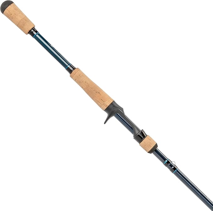 Lew's LFS Casting Fishing Rod, LFS-X3 Blank, Cork Split-Grip, Fuji Concept O Guides, Full Contact Reel Seat, Blue/Black