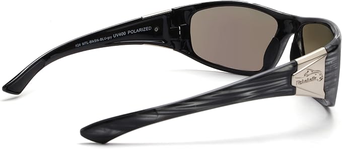 Fishoholic Polarized Fishing Sunglasses with Metal Logo UV400 Fishing Gift with Hard Case and Pouch