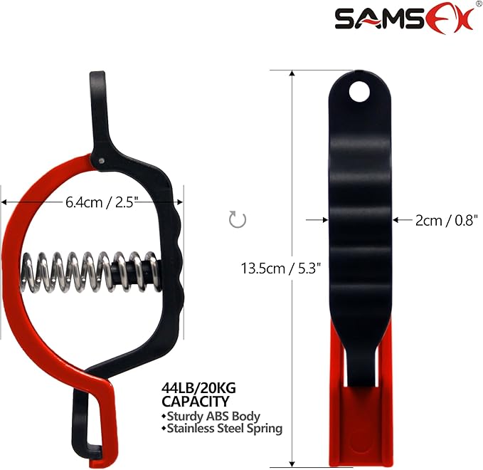 SAMSFX 5.3'' Fish Lip Gripper, Fish Grabber for Fishing Scale, Fish Lip Grip Holder for Digital Scale Hook Non-Puncture Replacement Clamp