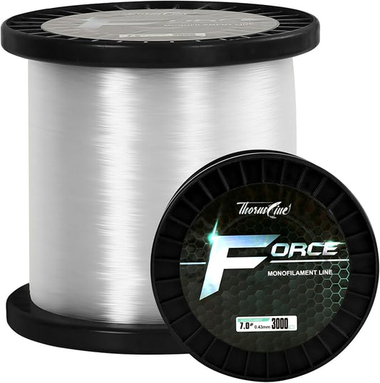 Force Monofilament Fishing Line, Heavy Duty Strong Mono Fishing Wire, Clear Nylon Leader Line