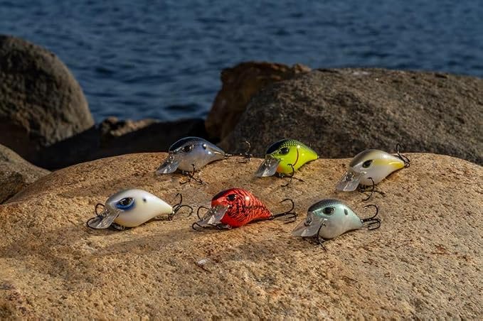 Duckett Fishing Squarebill Crankbait, Shallow Water Bass Lure with Aggressive Action and Deflections