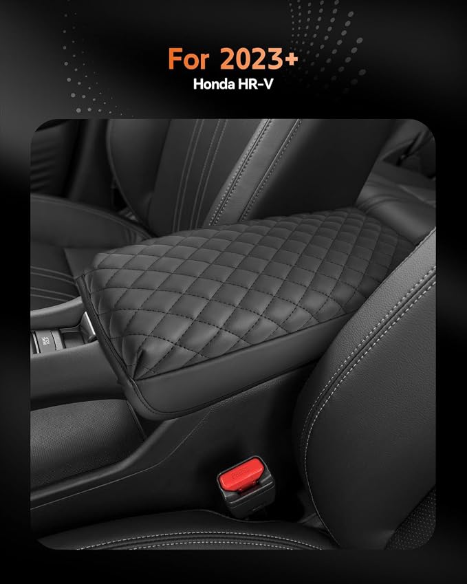 CDEFG for Honda HR-V HRV 2023-2025 2026 Center Console Cover Armrest Box Cover for HR-V HRV (LX, Sport, EX-L) Accessories Console Arm Rest Protector