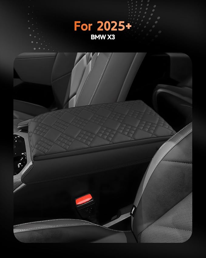 CDEFG for 2025 2026 BMW X3 Center Console Cover Armrest Box Cover for X3 (30 xDrive, M50 xDrive) Accessories Console Arm Rest Protector Thickened