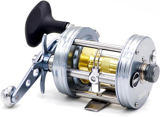 X-Tribe Round Baitcasting Fishing Reel, Synchronized Level Wind System, 17 LBs Powerful Carbon Drag, 5.3:1 Gear Ratio, Single Power Handle, All Metal Frame and Side Covers for Saltwater